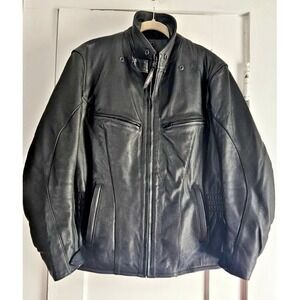 TEKNIC Taos leather motorcycle jacket womens L removeable lining + leather glove